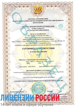 Образец сертификата соответствия Реутов Сертификат OHSAS 18001